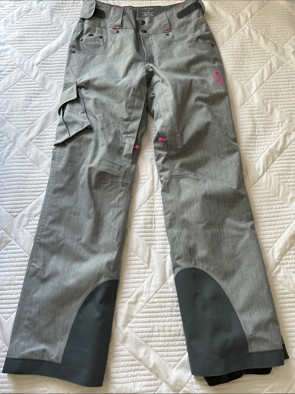 Mountain hardware ski snowboard dry Q thermal Q pants, grey pink women’s SP